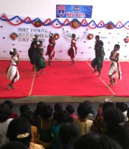 A dance in honour of National Girl Child Day